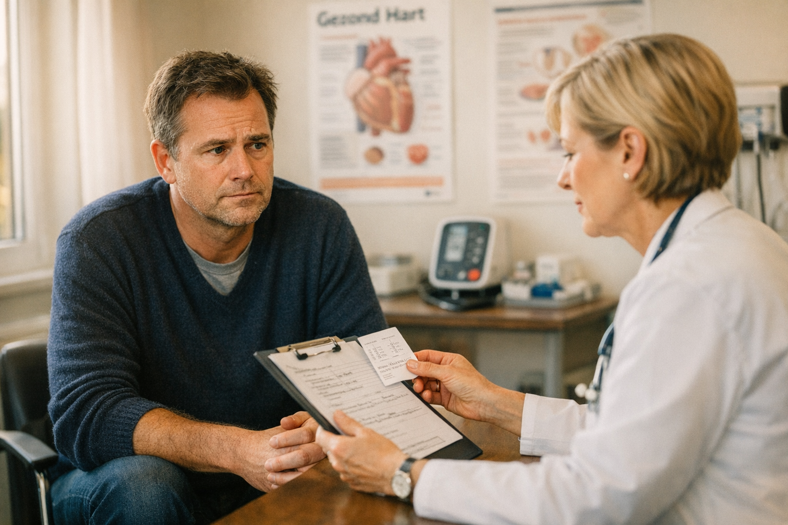 Hartklachten huisarts bespreken